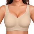 OEAK Womens Wireless Jelly Bras Plus Size Support Push Up Comfortable Bra | no underwire,full coverage,for large breast,minimizer bra,seamless,tshirt bras,everyday bra