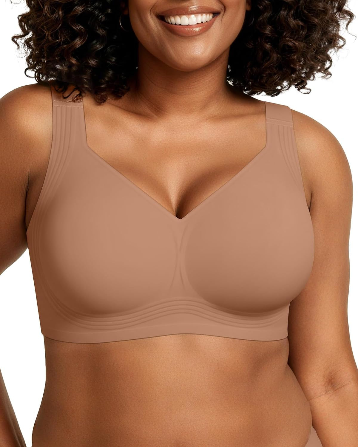 OEAK Womens Wireless Jelly Bras Plus Size Support Push Up Comfortable Bra | no underwire,full coverage,for large breast,minimizer bra,seamless,tshirt bras,everyday bra