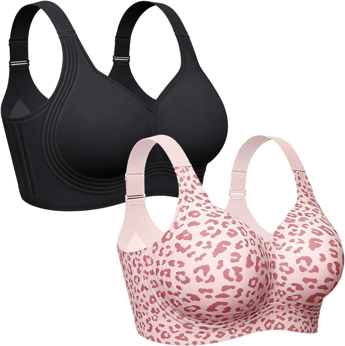 OEAK Womens Wireless Jelly Bras Plus Size Support Push Up Comfortable Bra | no underwire,full coverage,for large breast,minimizer bra,seamless,tshirt bras,everyday bra